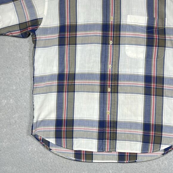 Vintage Christian Dior Monsieur Check Short Sleeve Button Up Shirt Men’s Medium - Picture 4 of 13